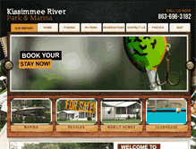 Tablet Screenshot of kissimmeeriverparkandmarina.com